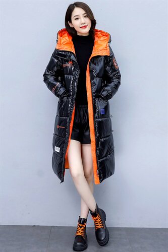 2022冬季新款时尚连帽中长款棉衣修身显瘦保暖外套，女装棉衣/棉服，贵人树