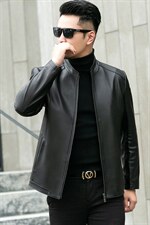 DLSN81881新款皮衣男头层绵羊皮夹克立领商务休闲男装P750，男装皮衣，电商B360