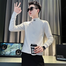 MY171-特P38控58社会小伙毛衣打底男针织衫线衣黑色，男装针织衫/毛衣，电商A343