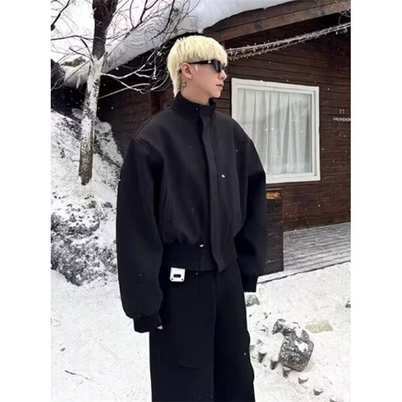 复古垫肩外套男春秋季新款2025设计青少年立领飞行夹克J8229,男装夹克,星座1116A（原606A-3）