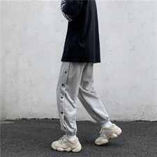 韩版潮束脚裤嘻哈运动卫裤宽松潮牌港风秋季哈伦裤九分LK6136-p35图片