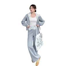【档口】复古蕾丝拼接气质卫衣两件套2C057-8205-P185-K298，女装套装/套裙，2C057