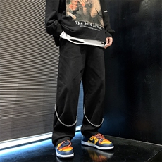 休闲裤男韩版潮流2023秋夏季新款ins宽松帅气百搭休闲裤K2236-P35，男装休闲裤，星座412-3