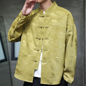2026春季新款男装经典新中式衬衣汉服风唐装亮扣衬衫 C169-P65图片
