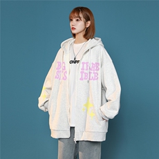 中性风23秋季时尚百搭宽松开衫连帽卫衣H251P75控98，男装卫衣，A247A