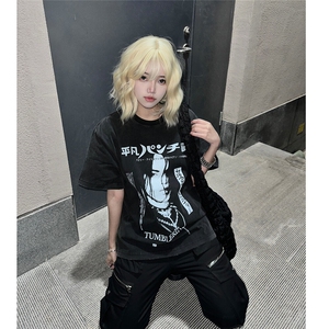 水洗漫画短袖T恤衫  D328-T25079-P38图片