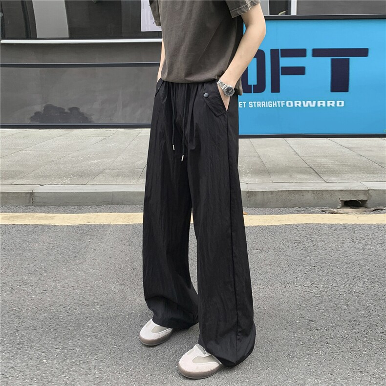 ！2025夏季新款男士直筒宽松休闲裤冰丝长裤310A-4-KZ93-P35,男装休闲裤,星座310A-4