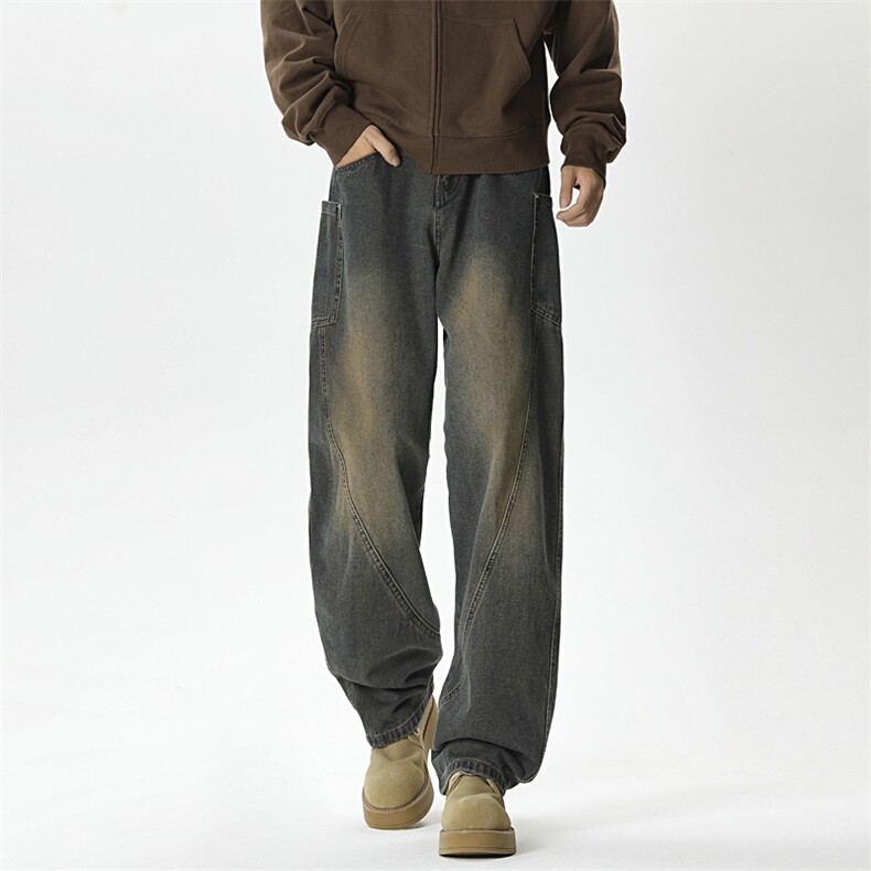 现货~~美式高街小众休闲牛仔裤男BK525-P65，男装牛仔裤，星座515