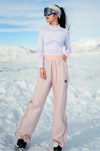 冬防水防风单板双板登山男女同款加绒加厚滑雪裤HK1164J加绒-P95图片