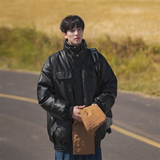 B225-W8621-P133-X158---面布50TC50PU里布聚酯纤维-皮衣棉服，男装皮衣，电商B225