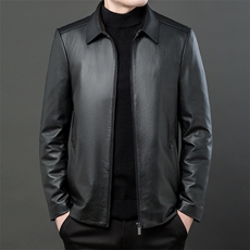 2301-1秋冬新款男士真皮羽绒服可脱卸内胆牛皮外套商务男装P600，男装羽绒服，电商B360A（原721A）