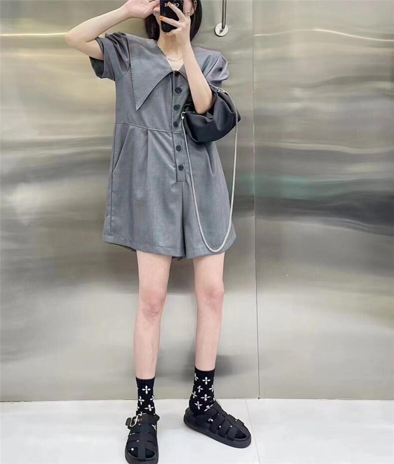 夏季新款海军连体裤，女装连体裤，C&B