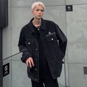 男士水洗复古牛仔外套男春秋款新款吊染夹克外套JK103-特批68图片