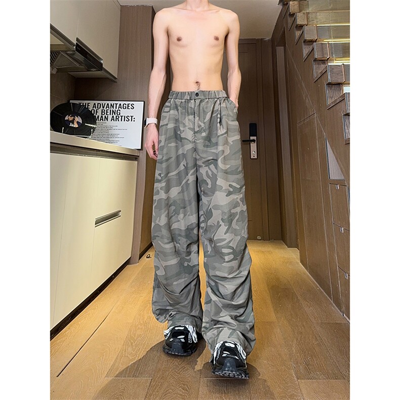 现货美式伞兵裤子潮牌宽松阔腿登山工装休闲长裤男K651-P45控68,男装工装外套,星座205-5