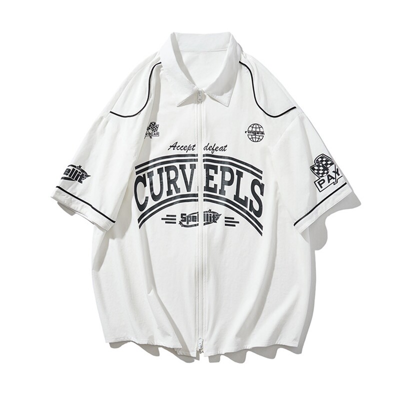 冰感机车服美式街头拉链设计潮流衬衫百搭T恤外套HY332TP45控69，男装T恤，电商A140（原A102B-1）