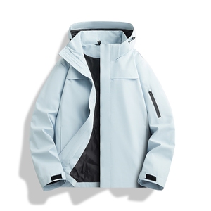 新款男女高品质户外登山服青少年学生冲锋衣夹克外套HS6606图片