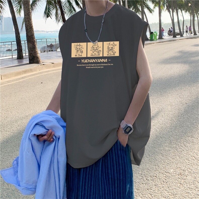 量大图低自动【有货】纯棉背心HD019-1-BX2561-P20，男装背心/马甲，电商019-1