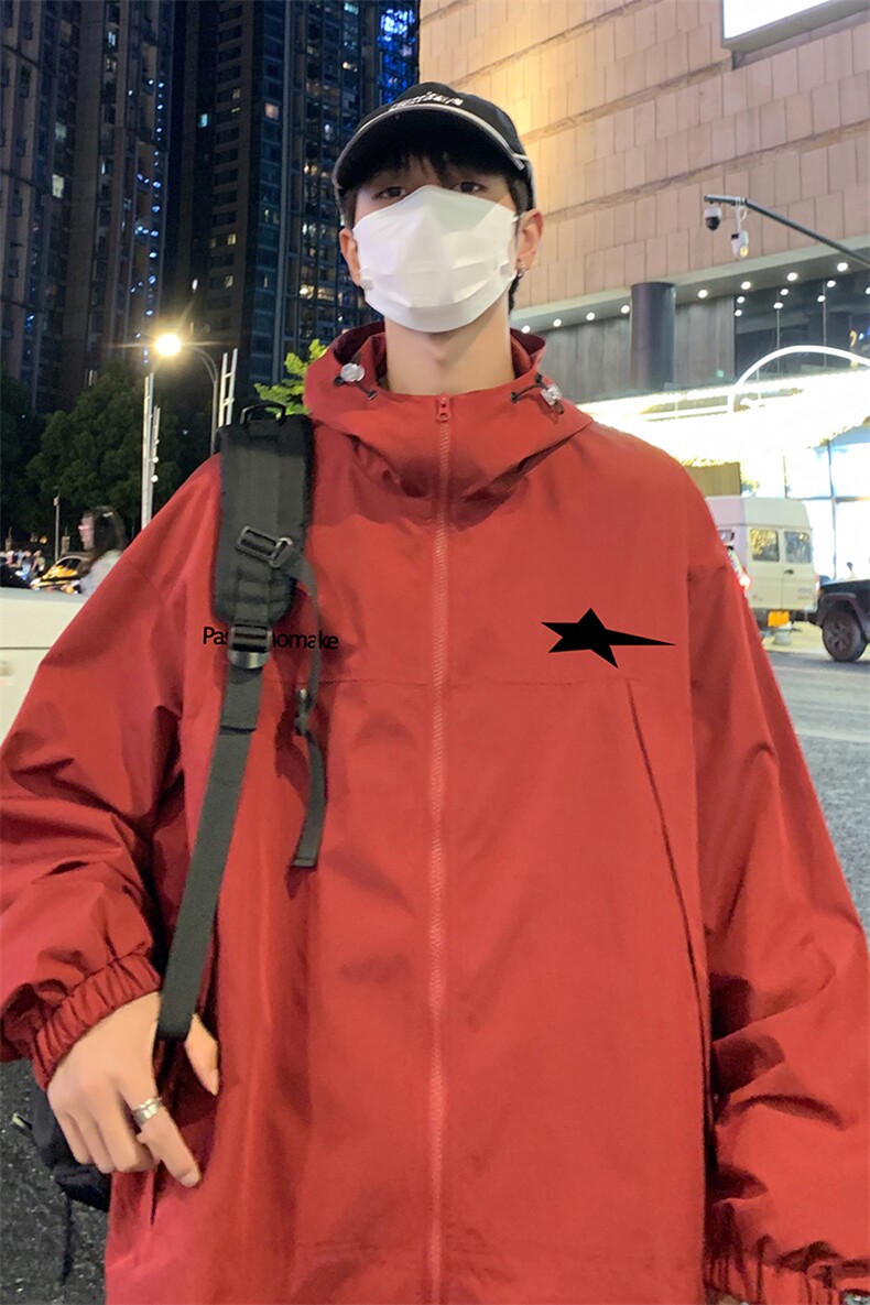 港风23新款秋季时尚百搭宽松字母印花夹克外套F6381P65控88,男装夹克,电商A268A