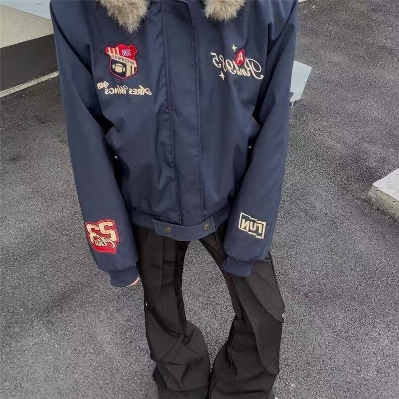1506-1/MJK80361/P86原宿日系羊羔毛棉服冬男棉袄保暖棉衣厚潮流,男装棉衣,星座1506-1