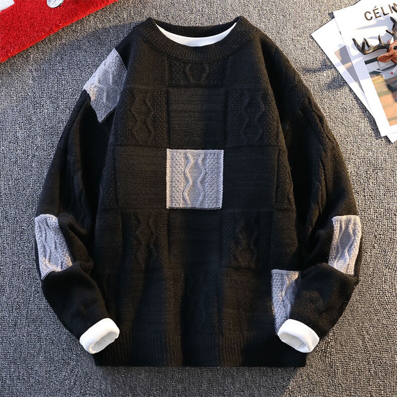 2024【新品】秋冬圆领毛衣男士针织打底衫潮流百搭-M5083-P50,男装针织衫/毛衣,星座1105