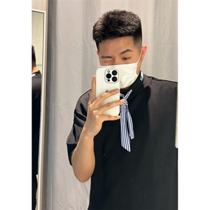 街头航海系t恤男夏季小方巾拼接短袖重磅硬挺正肩半袖 TY89图片