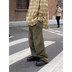 复古基础降落伞工装裤中性百搭抽绳松紧腰休闲裤男KG07，男装休闲裤，星座1116A（原606A-3）