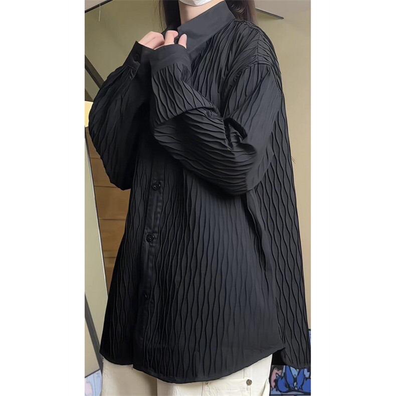 抖音2025秋季新款条纹长袖衬衫男休闲衬衣CS3551-P65,男装衬衫,星座810(原QT5070)