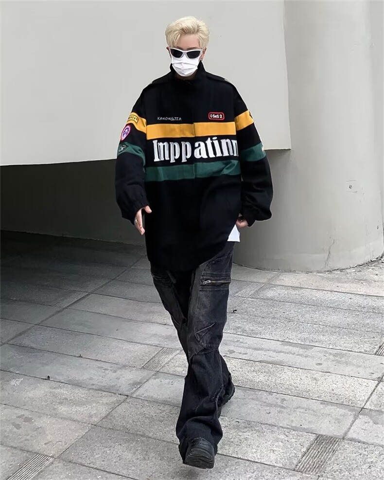 秋季青春流行男夹克文艺潮刺绣外套QJ42P75,男装夹克,星座1116-2