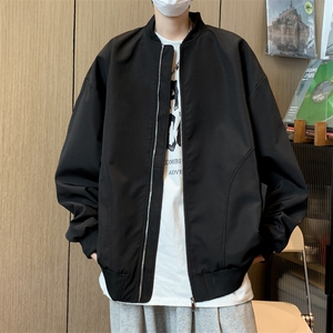 A702-P60 美式复古字母刺绣飞行员夹克男潮牌宽松机能棒球服外套图片