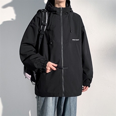 新款秋季夹克男工装青少年户外宽松大码外套情侣冲锋衣JK0727-P53，男装夹克，星座308B-2