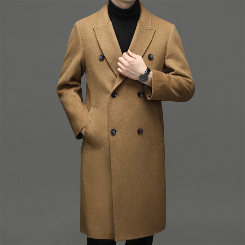 CRRR-MN2338钱塘2020-2秋冬新款男士中长款时尚羊毛毛呢大衣P388，男装毛呢大衣，钱塘207-2