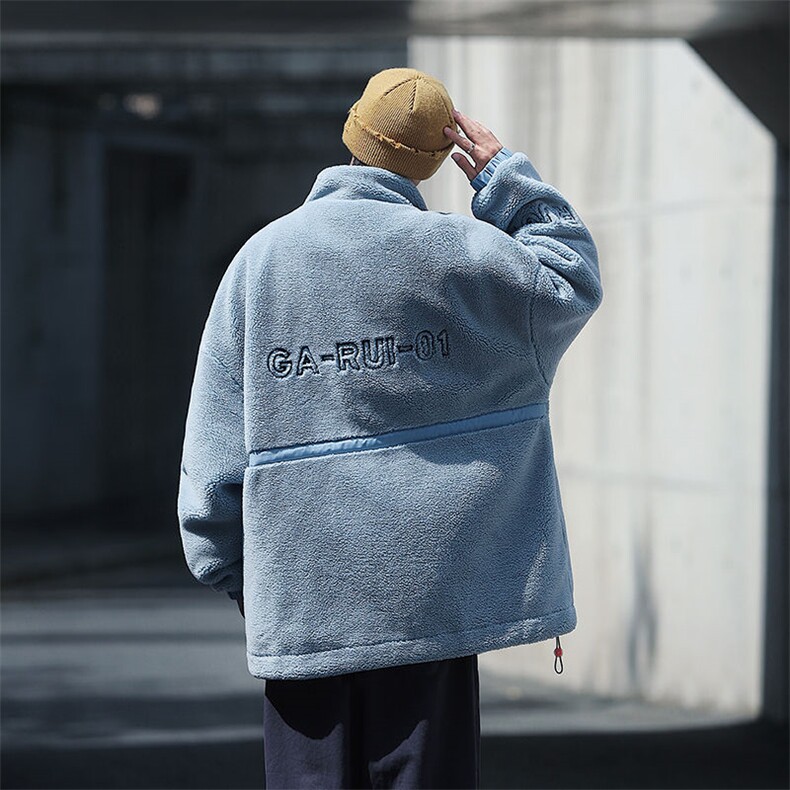 中性风立领羊羔绒棉服冬季cityboy加厚棉衣男女同款M8866-P100,男装棉衣,星座717
