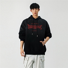 25新春字母扎染宽松潮牌韩版连帽卫衣W5020/P89128，男装卫衣，星座202