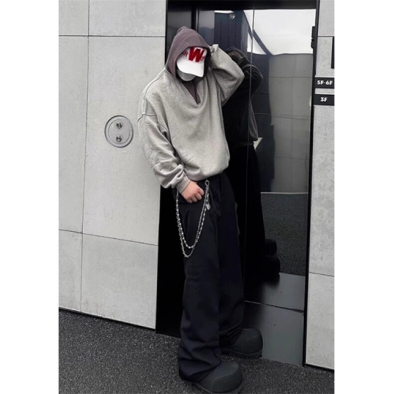 连帽卫衣男春秋款2025新款重磅男款ins内搭休闲纯色上衣WC80,男装卫衣,星座1116A（原606A-3）