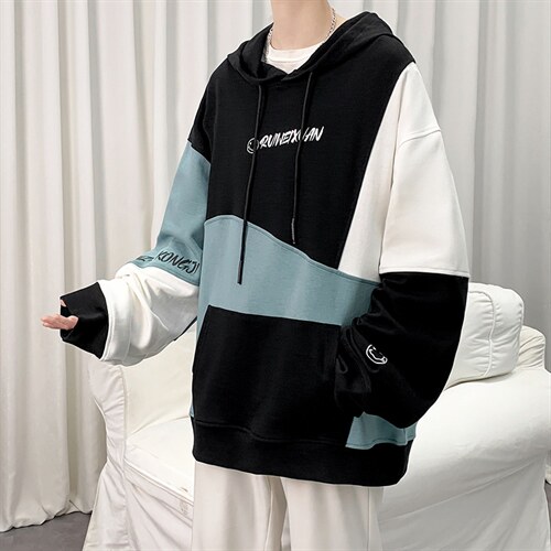 7XL-M港风长袖卫衣男2023春新款主推货足休闲胖子上衣加肥加大码,男装卫衣,钱塘717(原712)
