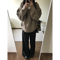 冬季复古百搭慵懒宽松大版型圣诞苔藓绿V领落肩毛衣男MY298，男装针织衫/毛衣，星座1116A（原606A-3）