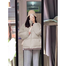网图立领羽绒棉服棉衣加厚韩版宽松男女情侣面包服，男装棉衣，星座410-7