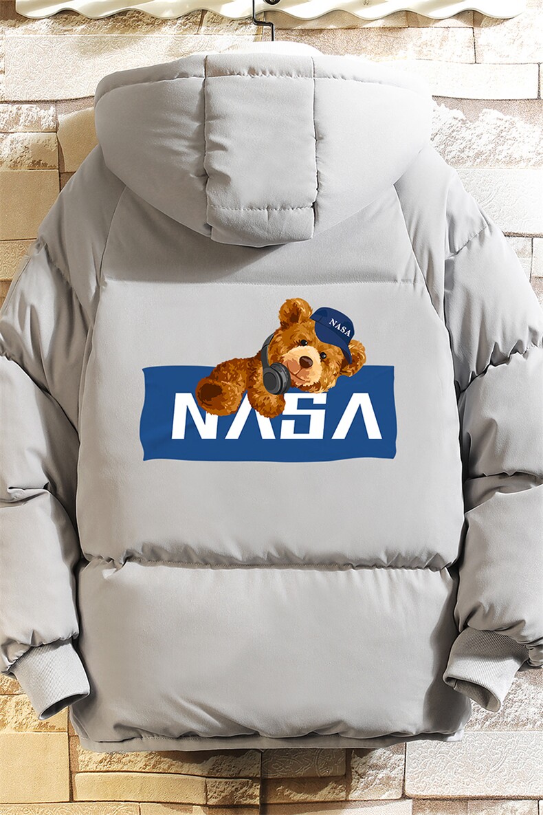 NASA加厚加绒连帽衣男大码服男面包服男砖墙MY16247-P100,男装棉衣,电商A040A