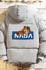 NASA加厚加绒连帽衣男大码服男面包服男砖墙MY16247-P100，男装棉衣，电商A040A