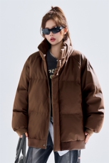 新款冬季羽绒立领PU皮棉服棉袄韩版宽松外套A436-2522-P80，男装棉衣，电商A436