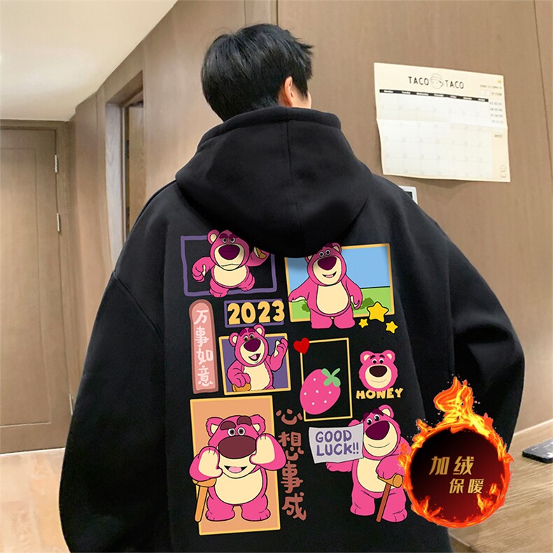 直播品质500克重磅秋冬美式加绒加厚卫衣外套H1377常规P35加绒P40,男装卫衣,电商A486