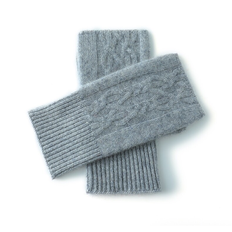 秋冬35%羊绒保暖手套舒适无压感时尚百搭黑色无指手套，手套，轩妮羊绒