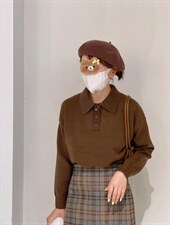 韩系小领毛衣，女装针织衫/毛衣，驿谷