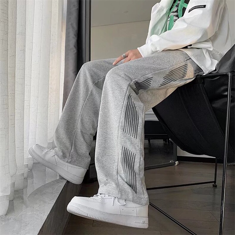 休闲裤男直筒宽松拼色运动裤春秋K0157P30,男装休闲裤,星座1116-2