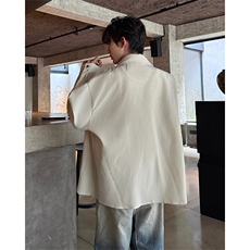 （送个性领带）CS1160-特P42控88肌理感长袖男小众设计大码衬衣，男装衬衫，电商A059