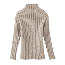 新款儿童毛衣长袖高领立体条纹柔软舒适秋冬保暖男童女童针织衫，童装毛衣，喜润羊绒