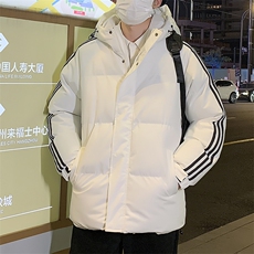 抖音得物棉衣男防风立领三条杠棉服加厚棉服外套JH-MY8202-P65，男装棉衣，星座717