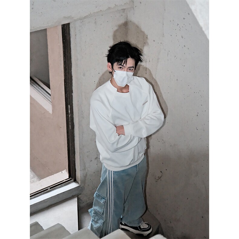 方领卫衣简约时尚秋冬新款高品质卫衣常规p59加绒69,男装卫衣,电商B319