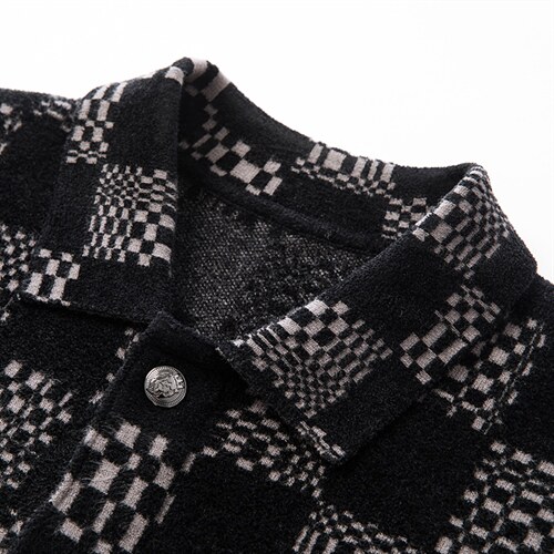 秋季毛衣开衫中青年天鹅绒毛衫翻领宽松针织衫外套ASD696186-P225，男装针织衫/毛衣，电商B212（原钱塘6029）