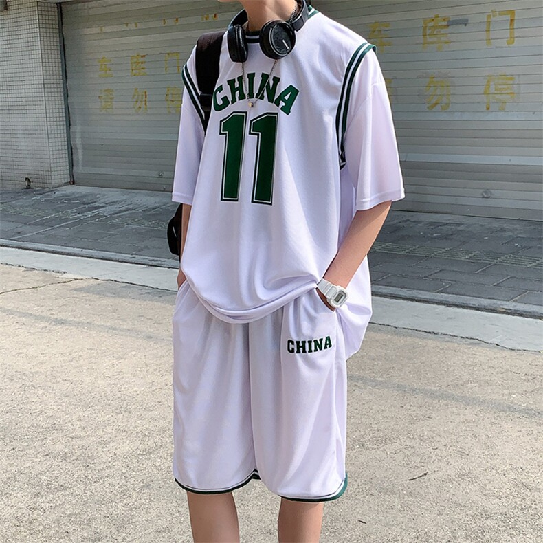 11号篮球服运动套装男女潮两件班服夏季球衣情侣两件套TZ027-p36,男装休闲套装,星座1008-2